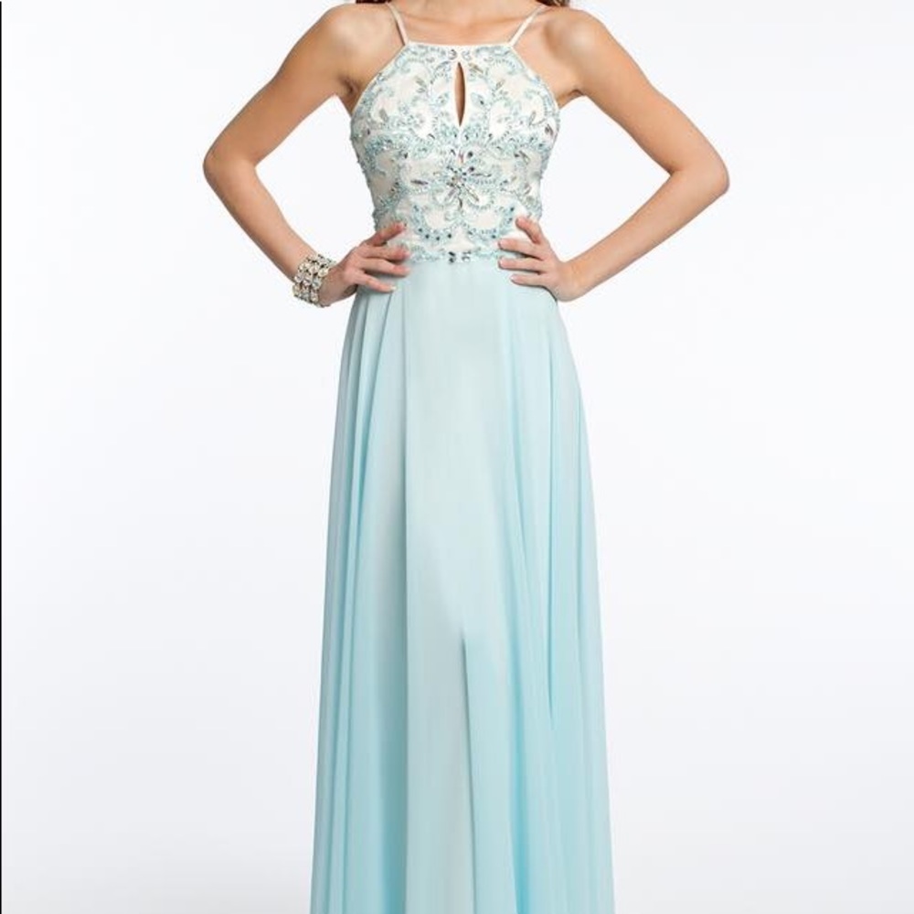 Sequin beaded bodice dress by Camille La Vie